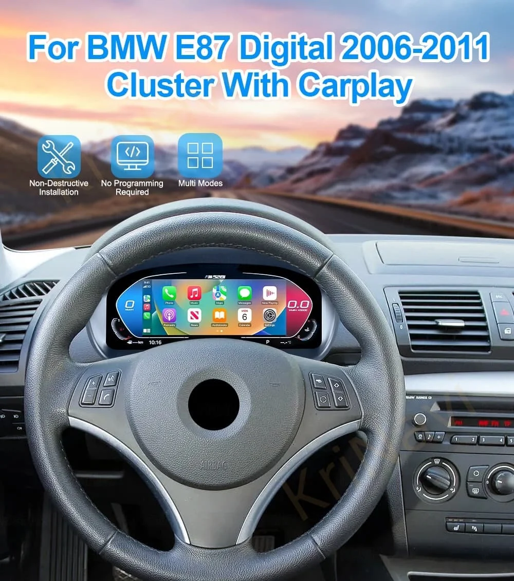 LCD Android Screen For BMW E87 2006-2011 Speedometer Car Digital Cluster Virtual Cockpit Dashboard Instrument Panel Carplay
LCD Android Screen For BMW E87 2006-2011 Speedometer Car Digital Cluster Virtual Cockpit Dashboard Instrument Panel Carplay
