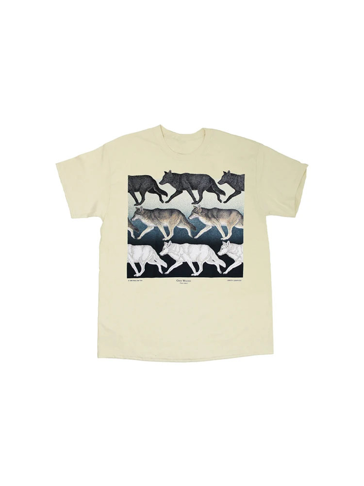 American Retro High Street Wolf Pa Print ort Sve Pure Cotton T-irt ex Loose Deep Blue Animal Pattern Faionable...
American Retro High Street Wolf Pa Print ort Sve Pure Cotton T-irt ex Loose Deep Blue Animal Pattern Faionable...