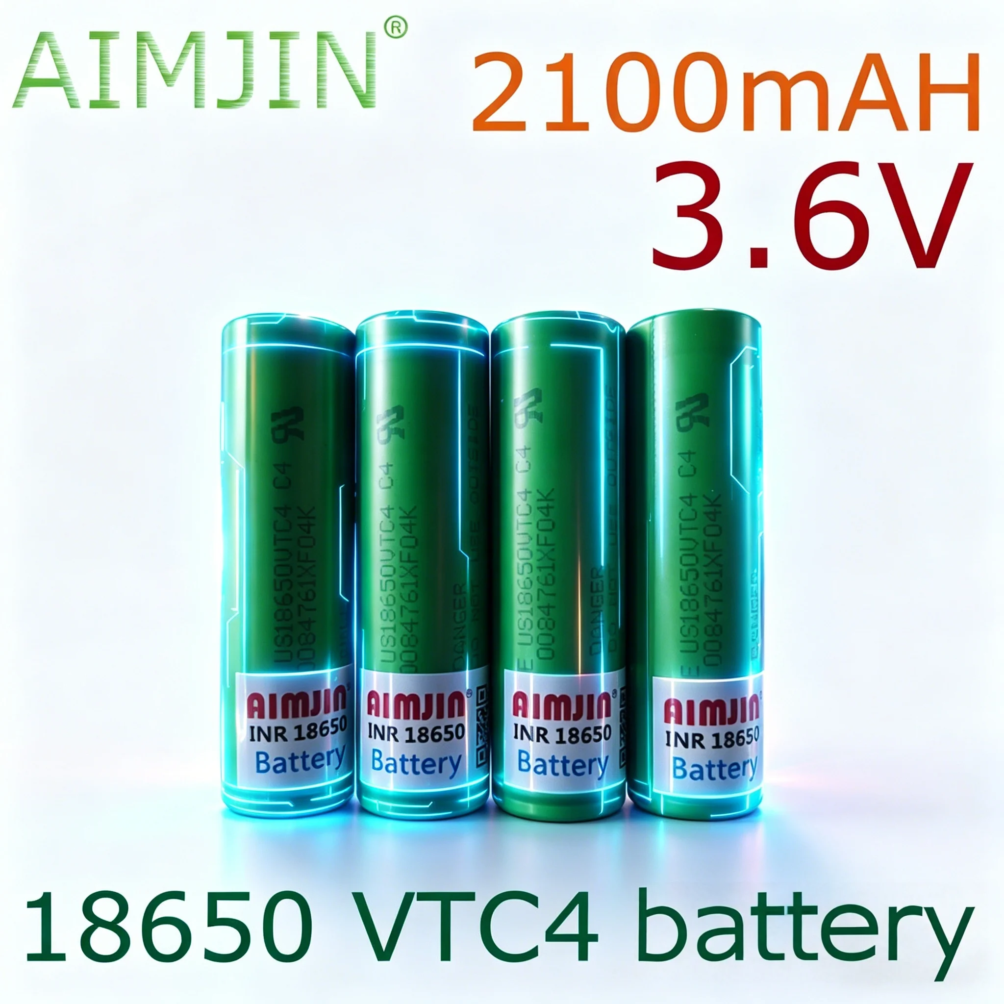 Rechargeable 18650 VTC4 Lithium Battery 3.6V 3.7V 2100mAh High Capacity for Unmanned Aircraft Models
Rechargeable 18650 VTC4 Lithium Battery 3.6V 3.7V 2100mAh High Capacity for Unmanned Aircraft Models