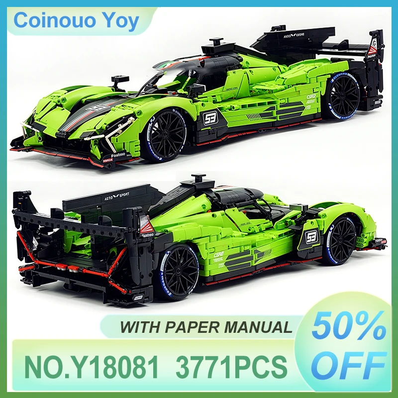Высокое качество Y18081 MOC Технический 1:8 RC Скоростной спортивный автомобиль SC63 Строительный блок Кирпичная модель Головоломка DIY Игрушки Мальчик Подарки на день рождения
Высокое качество Y18081 MOC Технический 1:8 RC Скоростной спортивный автомобиль SC63 Строительный блок Кирпичная модель Головоломка DIY Игрушки Мальчик Подарки на день рождения