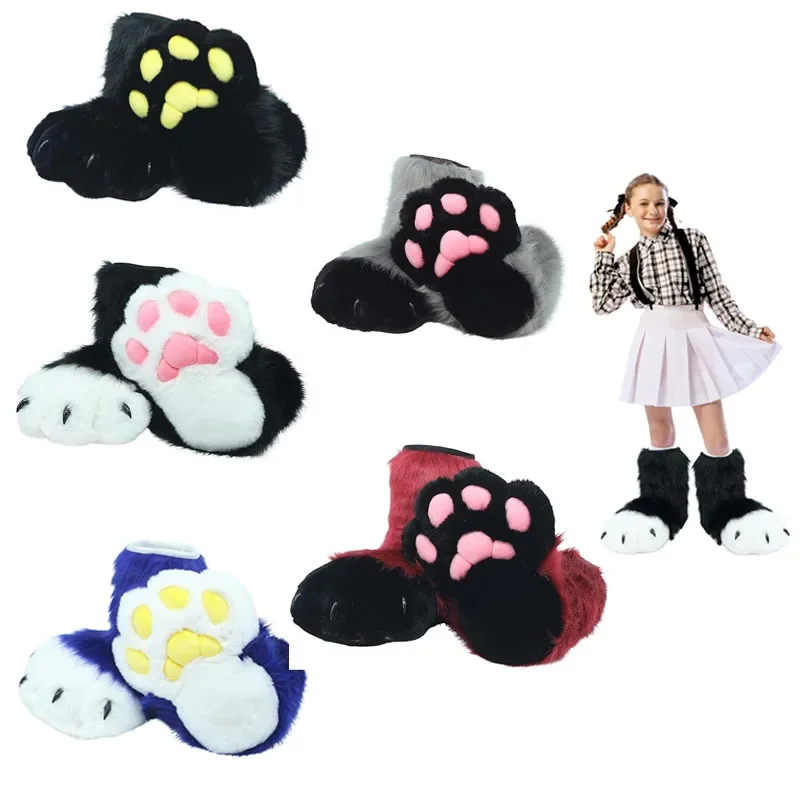 Cat Wolf Dog Fox Fursuit Shoes Cosplay Animal Claw Shoe Furry Feet Paw Soft Furry Boots Costume Carnival Party Halloween
Cat Wolf Dog Fox Fursuit Shoes Cosplay Animal Claw Shoe Furry Feet Paw Soft Furry Boots Costume Carnival Party Halloween