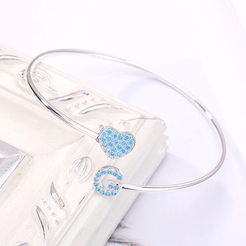 Women Coloful Zircon Initial Letter Spiral Staggered Bracelet Custom Letters Charm Heart Star Moon Symbol Open Bangle Jewelry
Women Coloful Zircon Initial Letter Spiral Staggered Bracelet Custom Letters Charm Heart Star Moon Symbol Open Bangle Jewelry
