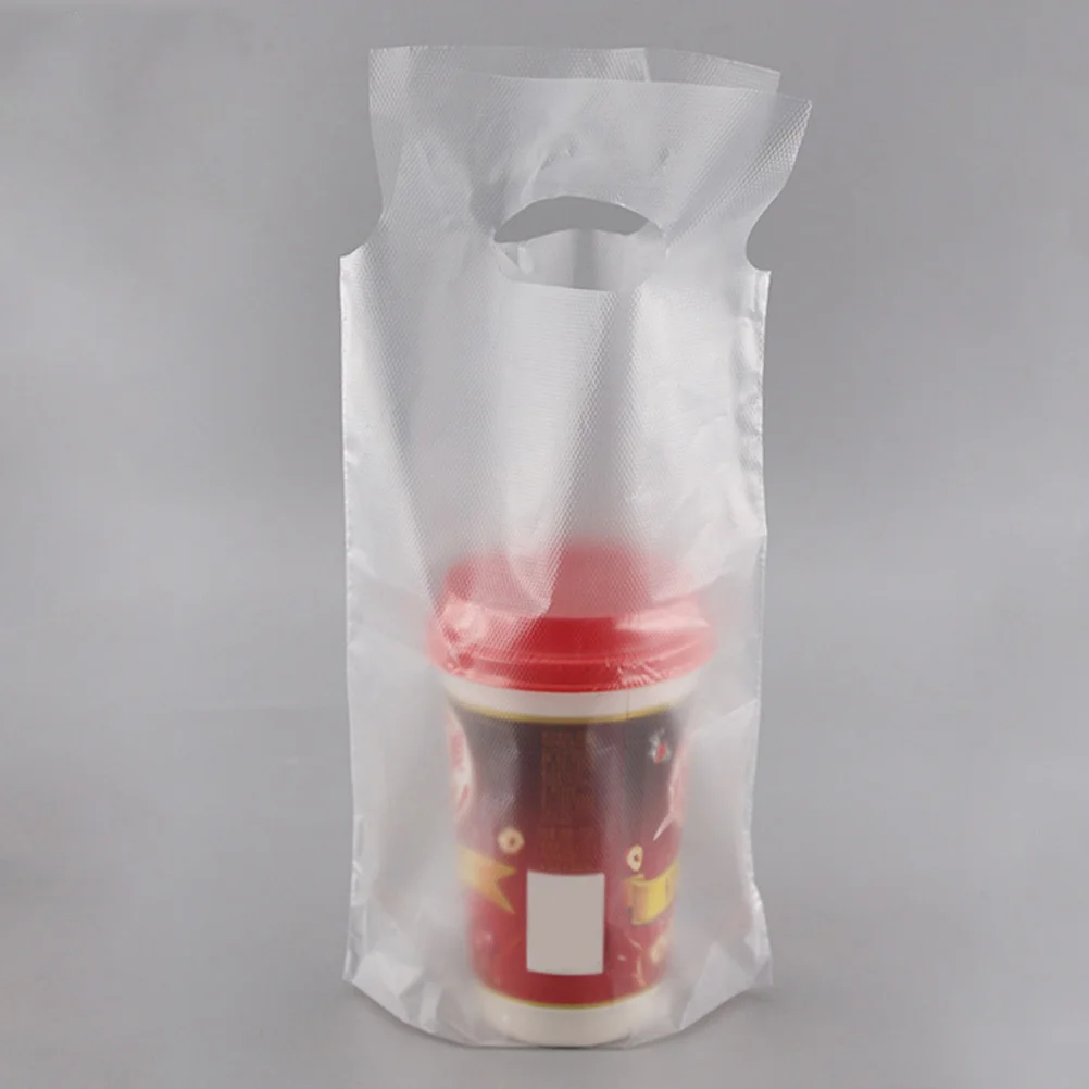 200 Pcs Beverage Packaging Bags Disposable Takeout Plastic Shopping Handbag for Coffee Tea Drink Shop Lightweight
200 Pcs Beverage Packaging Bags Disposable Takeout Plastic Shopping Handbag for Coffee Tea Drink Shop Lightweight