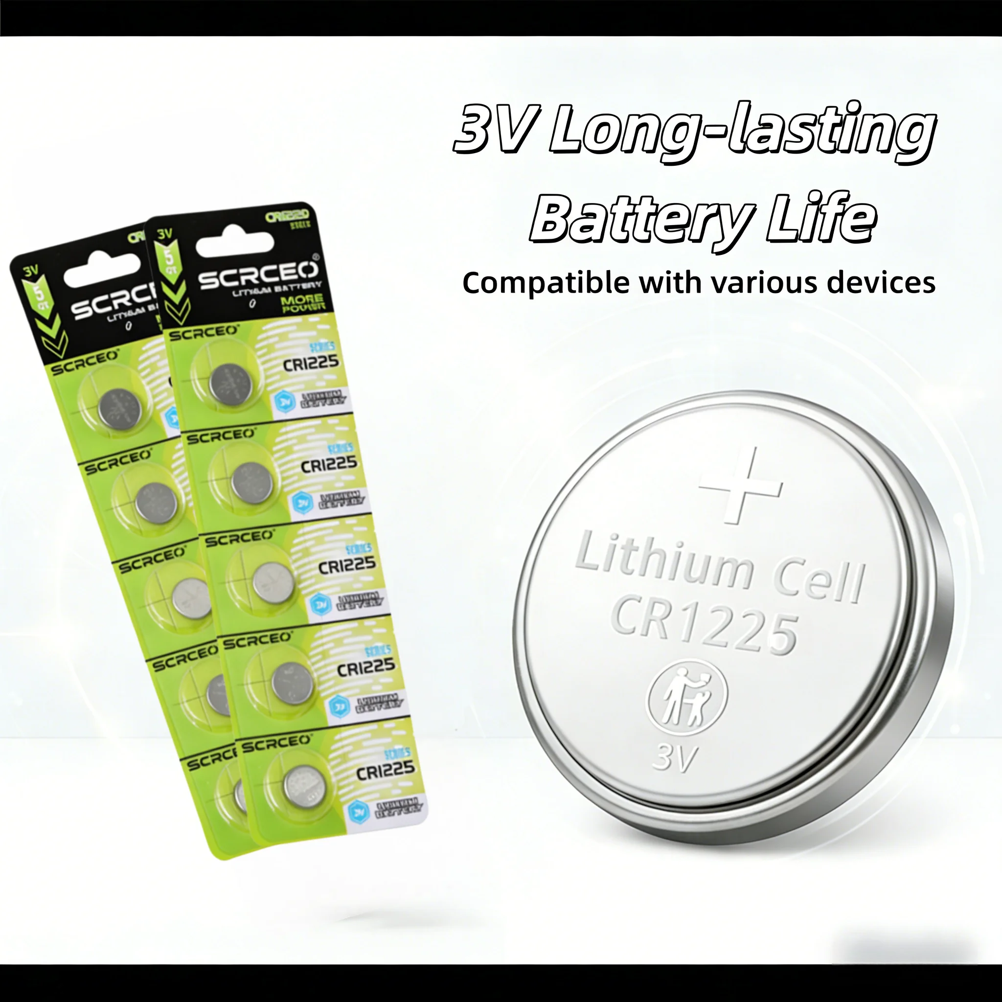 Литиевая кнопочная батарейка 3V CR1225, 2-100 шт., также BR1225/LM1225, для часов, игрушек, пультов дистанционного управления
Литиевая кнопочная батарейка 3V CR1225, 2-100 шт., также BR1225/LM1225, для часов, игрушек, пультов дистанционного управления