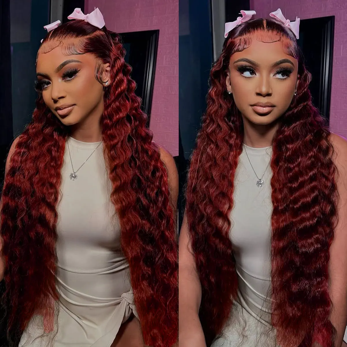 30 Inch Reddish Brown Loose Deep Wave 13x4 HD Lace Frontal Human Hair Curly Wigs High Density Brazilian Water Wave Wig For Women
30 Inch Reddish Brown Loose Deep Wave 13x4 HD Lace Frontal Human Hair Curly Wigs High Density Brazilian Water Wave Wig For Women
