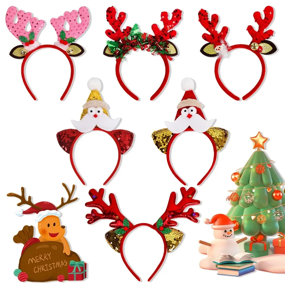 Christmas Headband Xmas Glitter Deer Horn Hairband Merry Christmas Antler Hair Accessories Girls Noel Gift Happy New Year 2025
Christmas Headband Xmas Glitter Deer Horn Hairband Merry Christmas Antler Hair Accessories Girls Noel Gift Happy New Year 2025