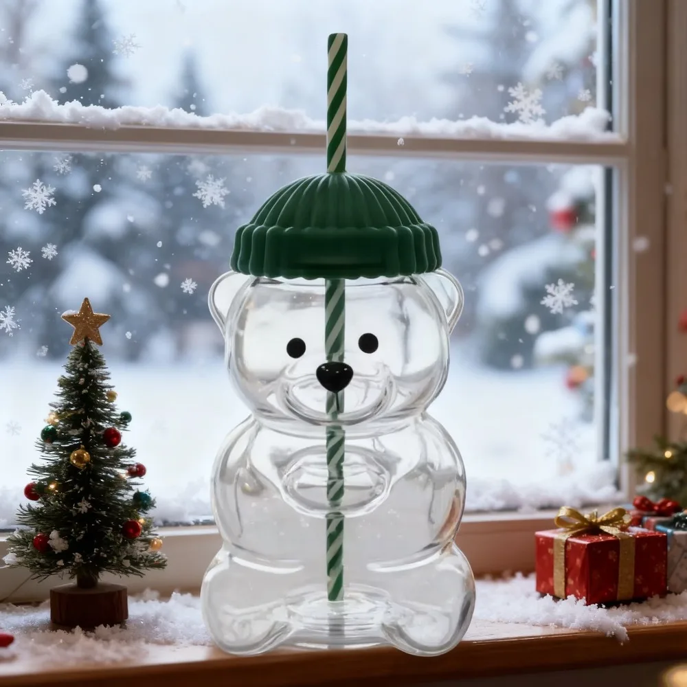 2025 New 500ML Cartoon Bear Shaped Coffee Mug Cute Bear Mug Glass Cup With Straw Transparent Creative Milk Coffee Water Cups
2025 New 500ML Cartoon Bear Shaped Coffee Mug Cute Bear Mug Glass Cup With Straw Transparent Creative Milk Coffee Water Cups