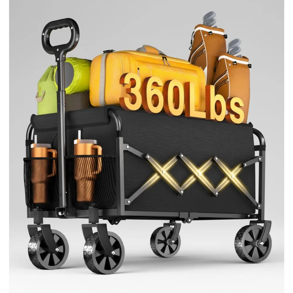 Foldable Wagon Cart 360Lbs Capacity Lightweight Portable for Camping Sports Travel Picnic Shopping
Foldable Wagon Cart 360Lbs Capacity Lightweight Portable for Camping Sports Travel Picnic Shopping