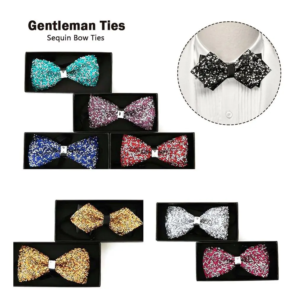 Модные предварительно завязанные джентльменские галстуки со стразами, элегантные галстуки-бабочки с блестками, изысканные аксессуары для смокинга, мужской галстук
Модные предварительно завязанные джентльменские галстуки со стразами, элегантные галстуки-бабочки с блестками, изысканные аксессуары для смокинга, мужской галстук