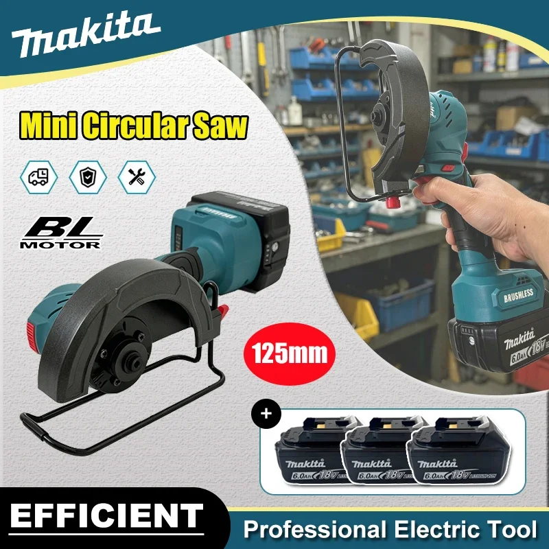 Makita Brushless Cut Off Saw 125mm Mini Circular Saw Metal Wood Cutting Angle Grinder Multifunctional Electric Cutting Tool
Makita Brushless Cut Off Saw 125mm Mini Circular Saw Metal Wood Cutting Angle Grinder Multifunctional Electric Cutting Tool