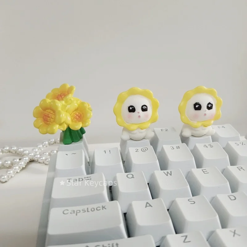 Personalized Keycap Cute Sunflower Kitten Keycap Girl Gift Handmade Flower Key Caps for Gaming Mechanical Keyboard 키보드 키캡
Personalized Keycap Cute Sunflower Kitten Keycap Girl Gift Handmade Flower Key Caps for Gaming Mechanical Keyboard 키보드 키캡