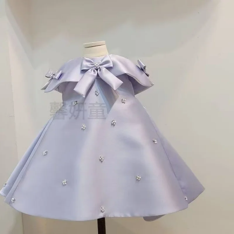 Baby Girl Princess Handmade Pearl Diamond Dress Sleeveless Child Vestido Bow Party Wedding Pageant Birthday Baby Clothes 1-12Y
Baby Girl Princess Handmade Pearl Diamond Dress Sleeveless Child Vestido Bow Party Wedding Pageant Birthday Baby Clothes 1-12Y