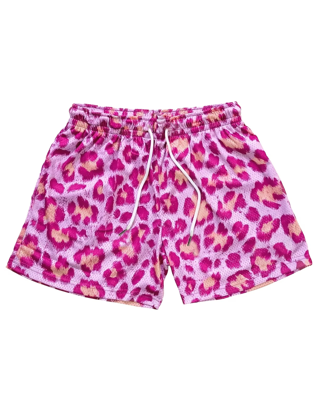 Men's Pink Leopard Print Mesh Basketball Shorts with Drawstring Y2KOversized Casual Pants Suitable for Daily and Training Wear
Men's Pink Leopard Print Mesh Basketball Shorts with Drawstring Y2KOversized Casual Pants Suitable for Daily and Training Wear 