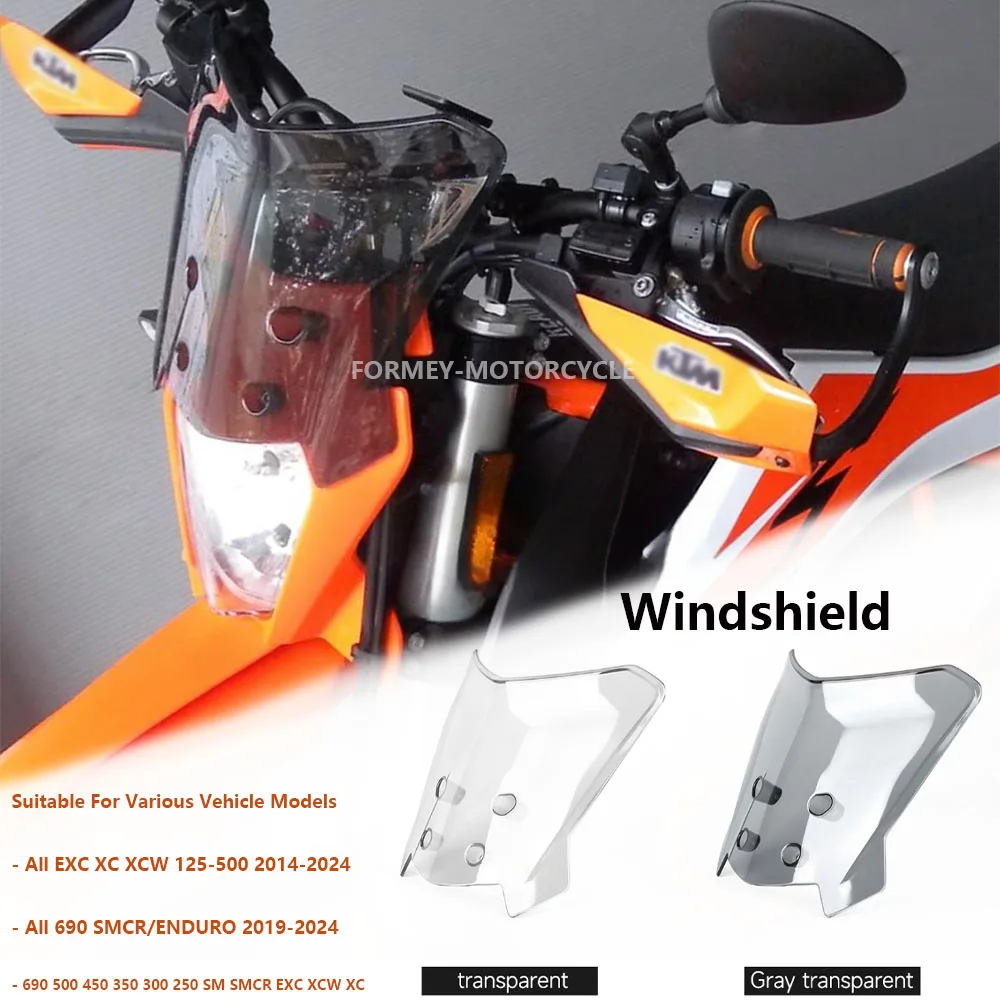 For All 690 SMCR ENDURO / 500 450 350 300 250 SM SMCR EXC XC XCW 125-500 Motorcycle Windshield Wind Deflector Screen Windscreen
For All 690 SMCR ENDURO / 500 450 350 300 250 SM SMCR EXC XC XCW 125-500 Motorcycle Windshield Wind Deflector Screen Windscreen