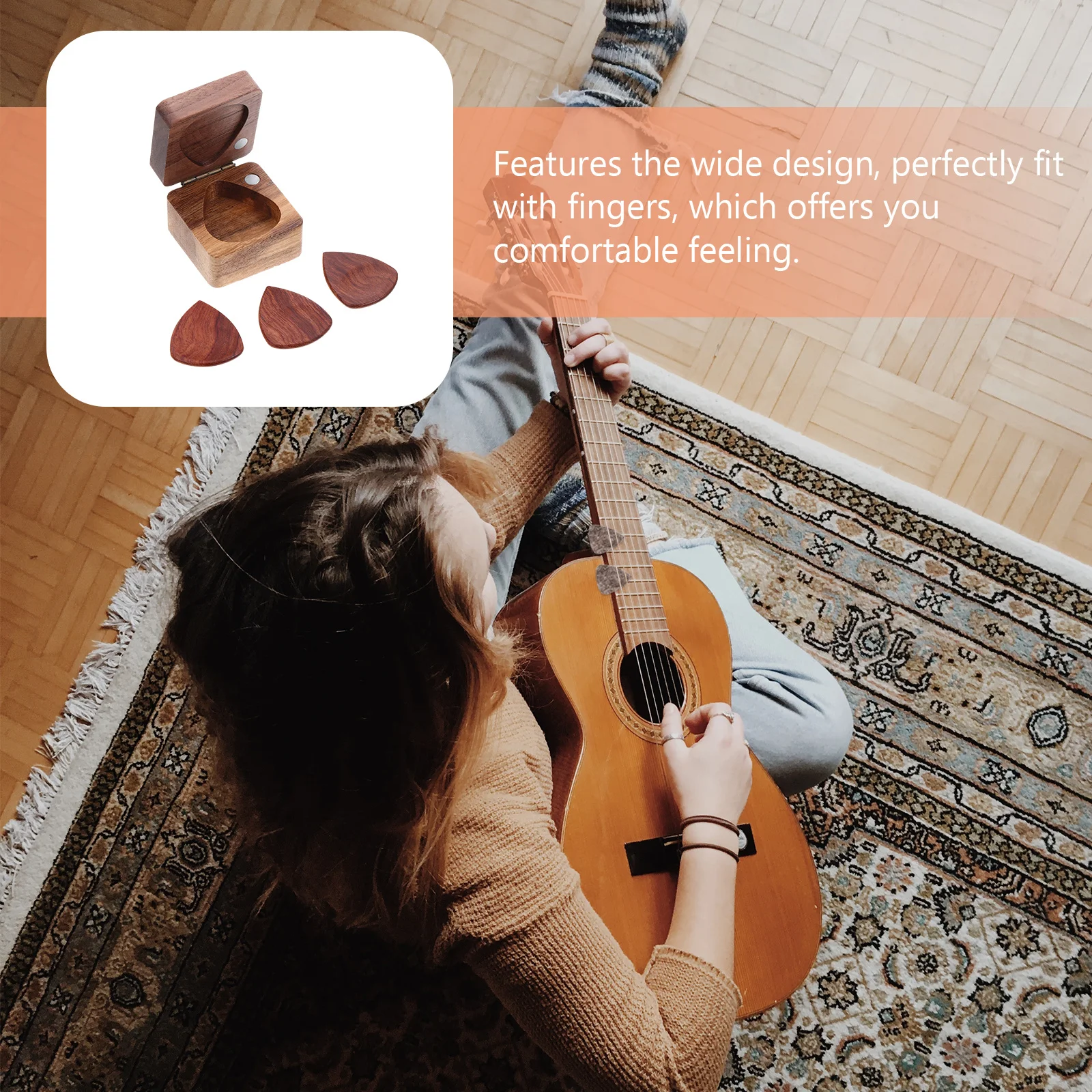 1Set Folk Guitar Pick Wooden Plectrum Natural Safe Material Fine Craftsmanship Lightweight Smooth Surface for Realistic Sound
1Set Folk Guitar Pick Wooden Plectrum Natural Safe Material Fine Craftsmanship Lightweight Smooth Surface for Realistic Sound