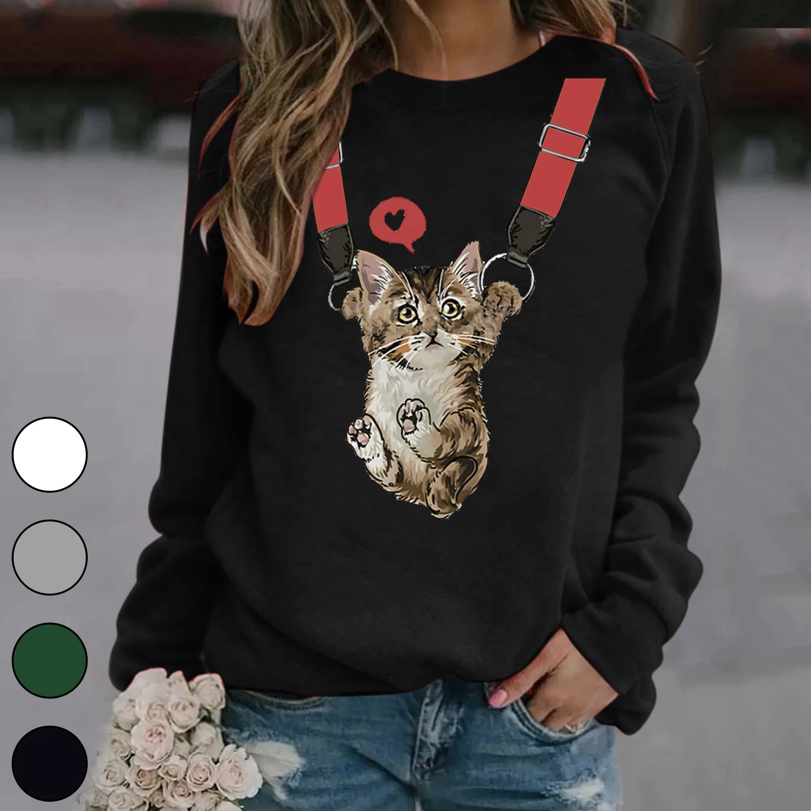 Autumn And Winter 2022 Women's Long Sleeve Hooded Sweatshirt Loose Cat Print Top Round Neck Long Sleeve Hoodie Women's Undercoat
Autumn And Winter 2022 Women's Long Sleeve Hooded Sweatshirt Loose Cat Print Top Round Neck Long Sleeve Hoodie Women's Undercoat