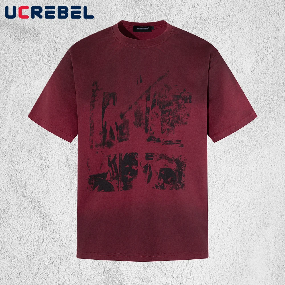 Portrait Print Short Sleeve T-shirt Mens Summer Distressed Retro High Street Crew Neck Half-Sleeve Cotton Tee Man
Portrait Print Short Sleeve T-shirt Mens Summer Distressed Retro High Street Crew Neck Half-Sleeve Cotton Tee Man
