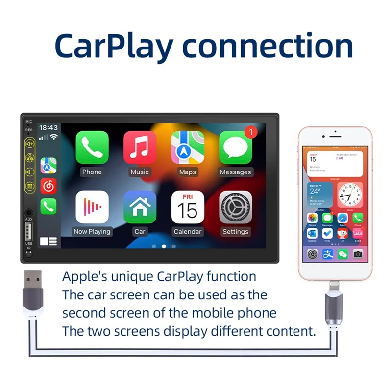 ABND_7-дюймовый двойной Din автомобильный стерео HD сенсорный экран, Carplay Android Auto, резервная камера 12 светодиодов, Mirror Link, USB/AUX, FM-автомобильное радио
ABND_7-дюймовый двойной Din автомобильный стерео HD сенсорный экран, Carplay Android Auto, резервная камера 12 светодиодов, Mirror Link, USB/AUX, FM-автомобильное радио