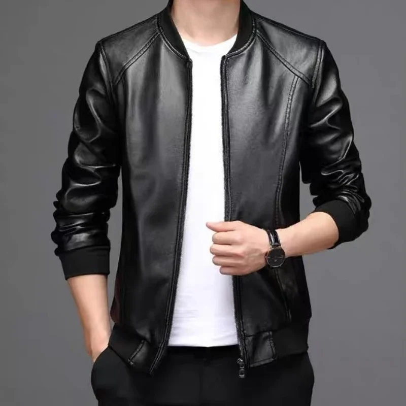 Men's Winter Fleece Lined Leather Jacket Slim Fit Korean Style Aviation Coat
Men's Winter Fleece Lined Leather Jacket Slim Fit Korean Style Aviation Coat