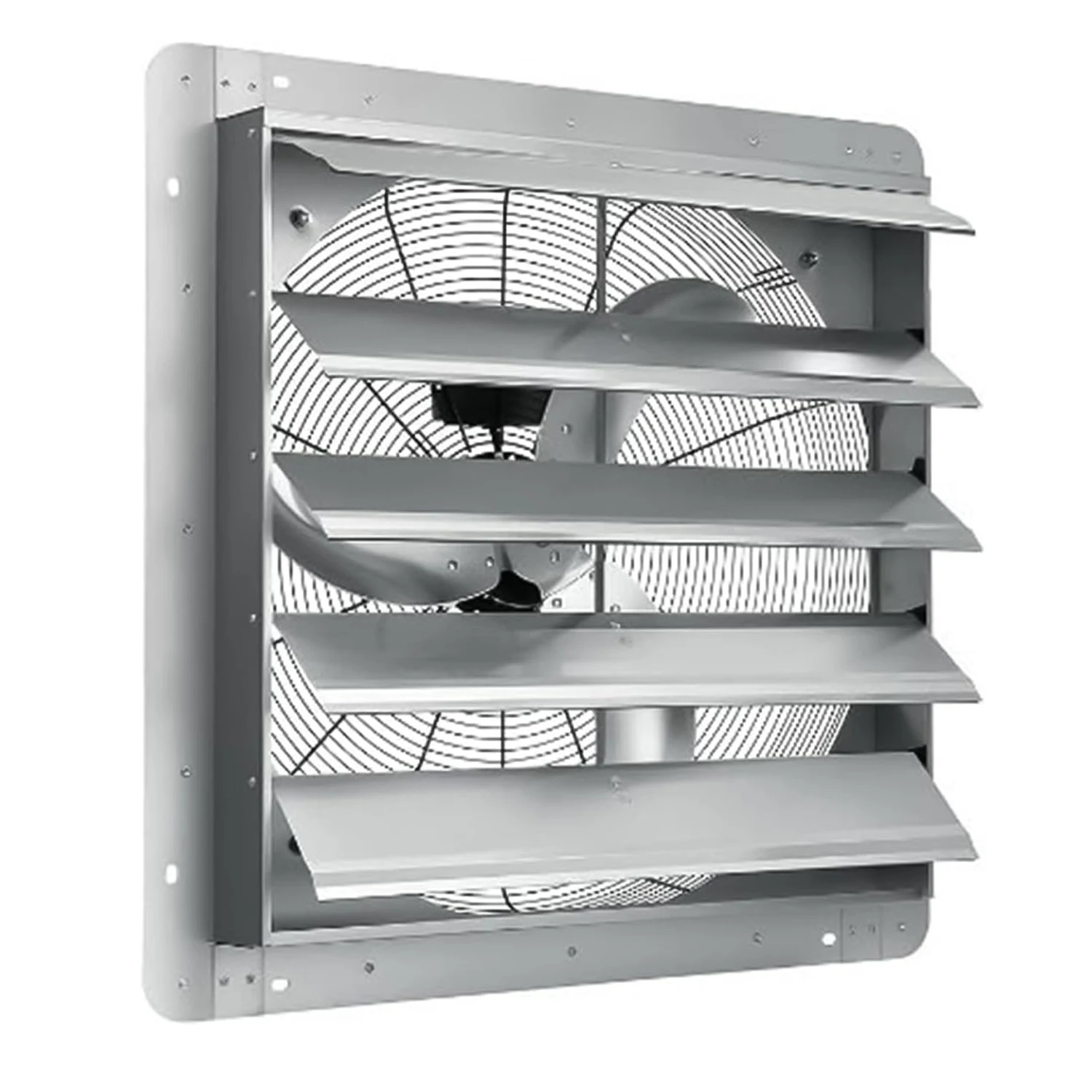 Wall-Mounted Shutter Exhaust Fan, 3500 CFM High-Speed Ventilation, 1500 RPM Low-Noise, Aluminum Blades & Automatic Shutter for Attic, Garage, Greenhouse, Workshop & Louvered Vent Applications
Wall-Mounted Shutter Exhaust Fan, 3500 CFM High-Speed Ventilation, 1500 RPM Low-Noise, Aluminum Blades & Automatic Shutter for Attic, Garage, Greenhouse, Workshop & Louvered Vent Applications