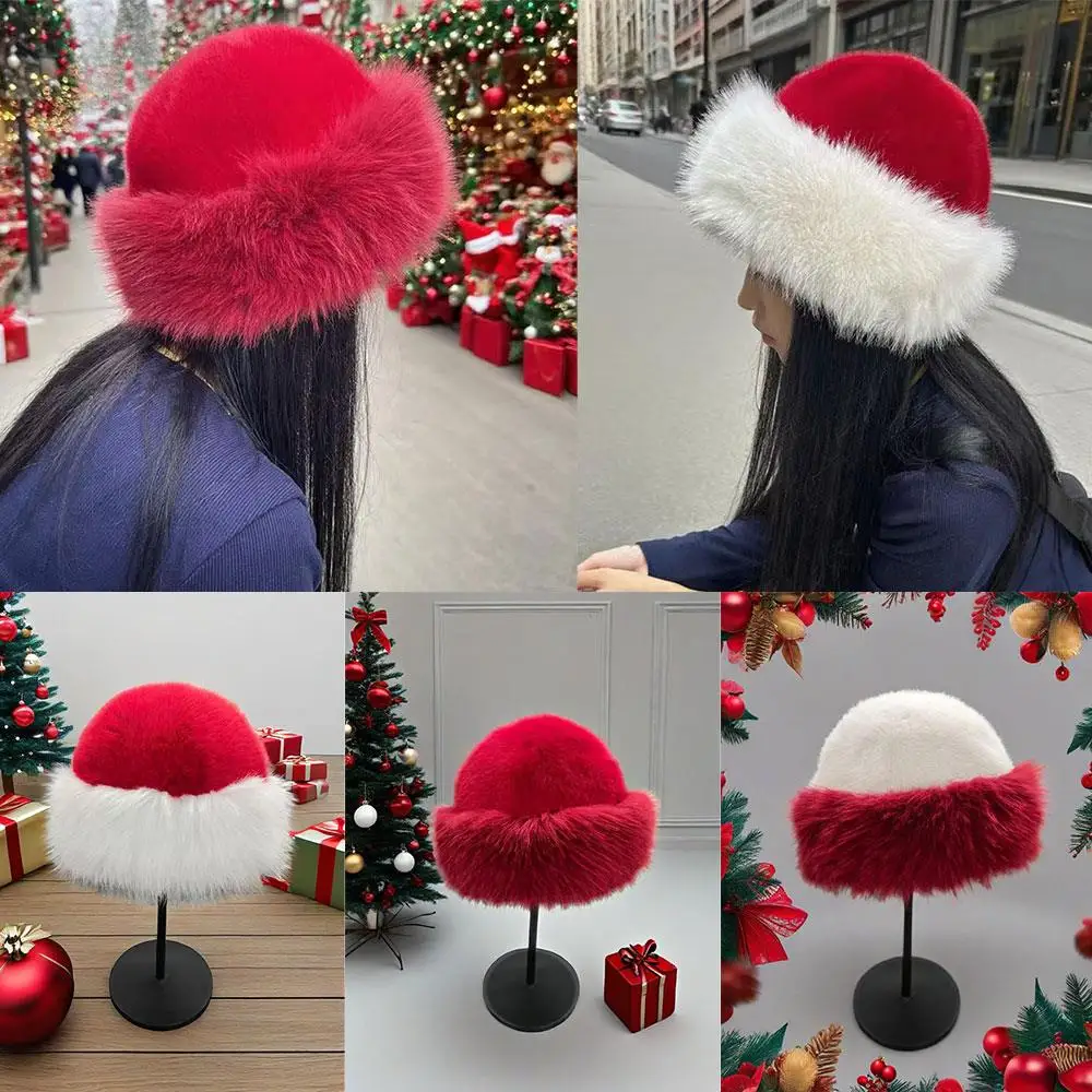 Christmas Style Hat Fluffy Fur Bucket Hat Plush Fisherman Hat Imitation Mink Fur Outdoor Windproof Ear Protection Red White Cap
Christmas Style Hat Fluffy Fur Bucket Hat Plush Fisherman Hat Imitation Mink Fur Outdoor Windproof Ear Protection Red White Cap
