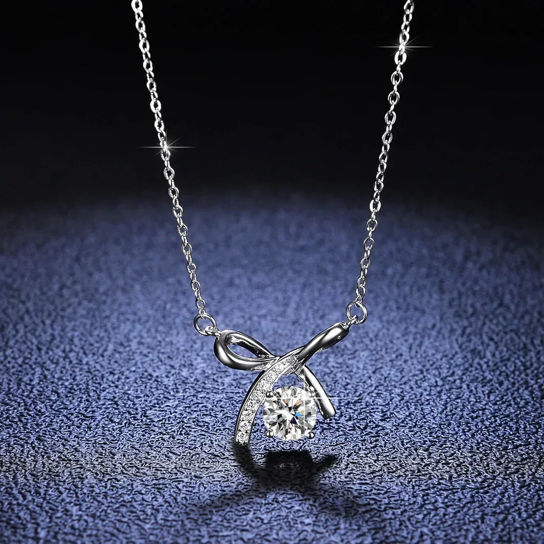 Luxury Jewelry Platinum Pt950 Pendant Moissanite Diamond Ins Necklace for Women Bow 1 Carat Wedding Necklace Clavicle Chain
Luxury Jewelry Platinum Pt950 Pendant Moissanite Diamond Ins Necklace for Women Bow 1 Carat Wedding Necklace Clavicle Chain