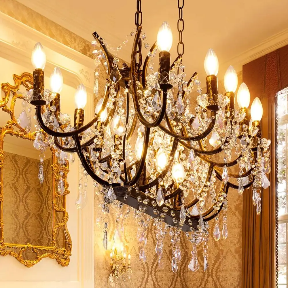 Хрустальная люстра для столовой, 15-ламповая люстра в стиле амбар, освещение для кухонного острова, подвесной потолочный светильник с хрустальными элементами K9 в форме свечи
Хрустальная люстра для столовой, 15-ламповая люстра в стиле амбар, освещение для кухонного острова, подвесной потолочный светильник с хрустальными элементами K9 в форме свечи