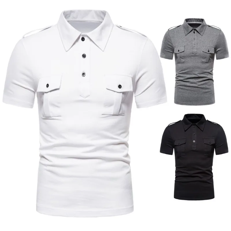 Summer New European Size Men's Polo Neck Short Sleeved T-shirt for Foreign Trade Work Half Sleeved Shirt
Summer New European Size Men's Polo Neck Short Sleeved T-shirt for Foreign Trade Work Half Sleeved Shirt