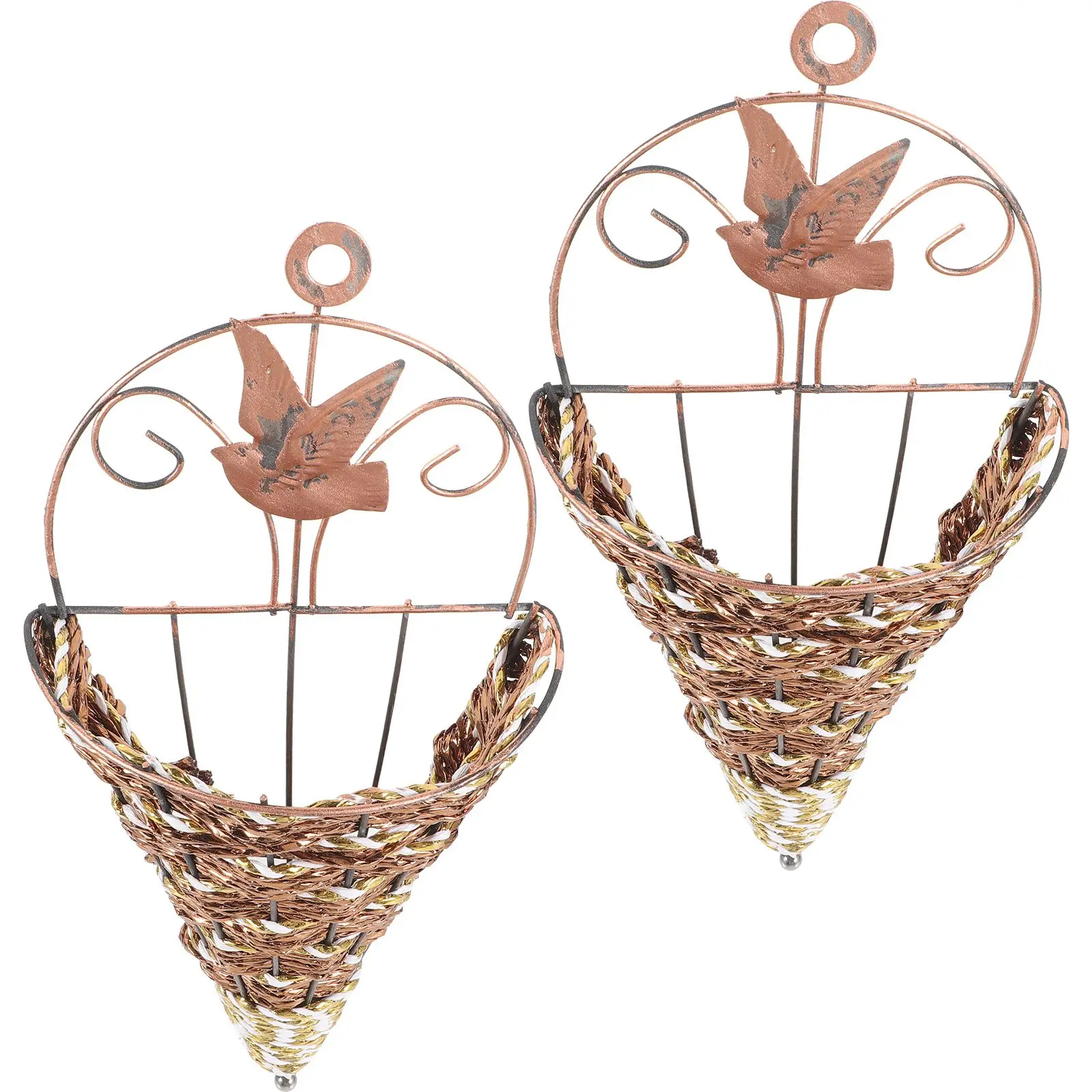 2 Pcs Rattan Wall Hanging Flower Pot Triangle Basket Iron Plant Container Wall Flowerpot Decor Sturdy Durable Space Saving
2 Pcs Rattan Wall Hanging Flower Pot Triangle Basket Iron Plant Container Wall Flowerpot Decor Sturdy Durable Space Saving