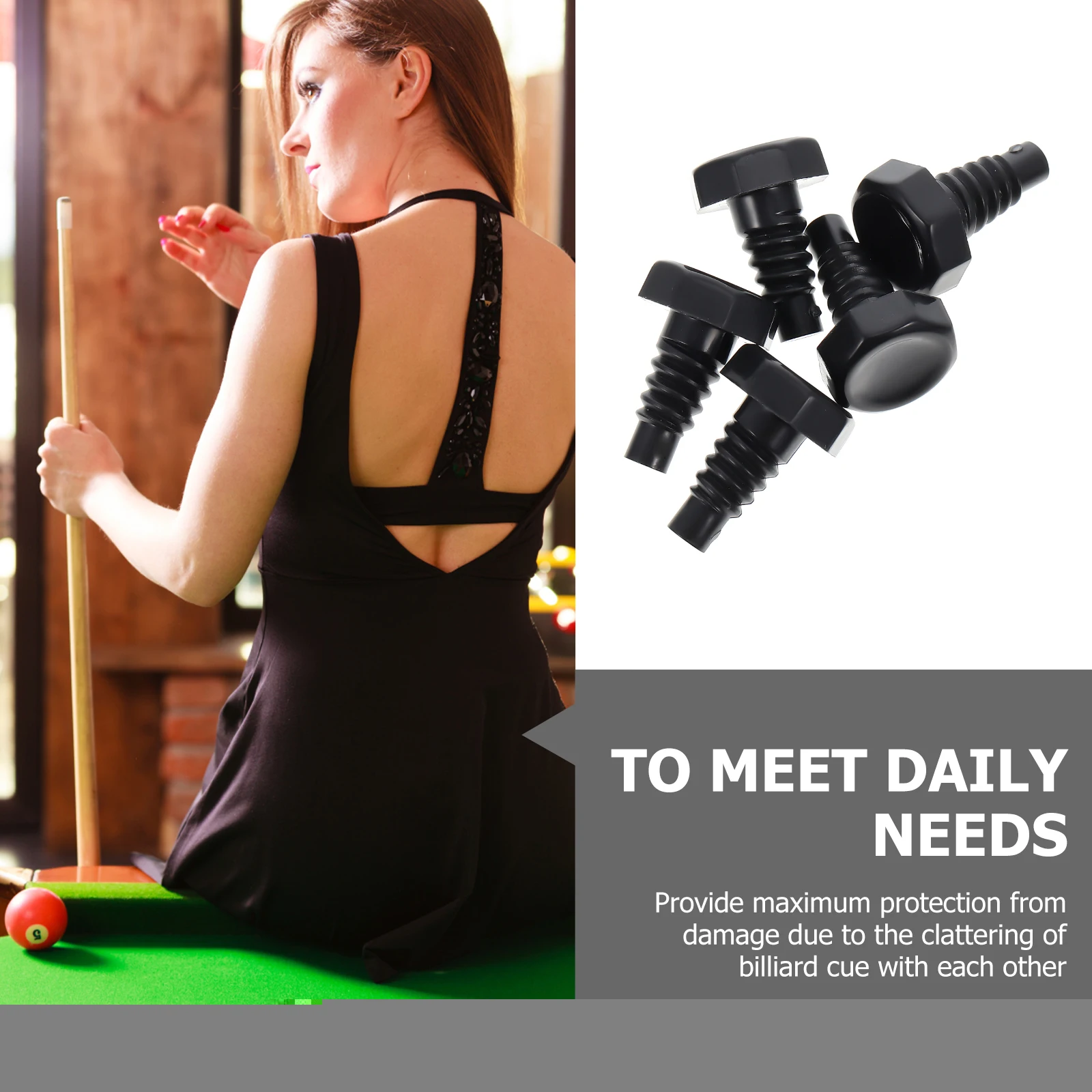 5pcs Black Plastic Billiard Tail Plugs Wear resistant Bottom Protectors for Pool Sticks 360 Degree Protection Accessories
5pcs Black Plastic Billiard Tail Plugs Wear resistant Bottom Protectors for Pool Sticks 360 Degree Protection Accessories