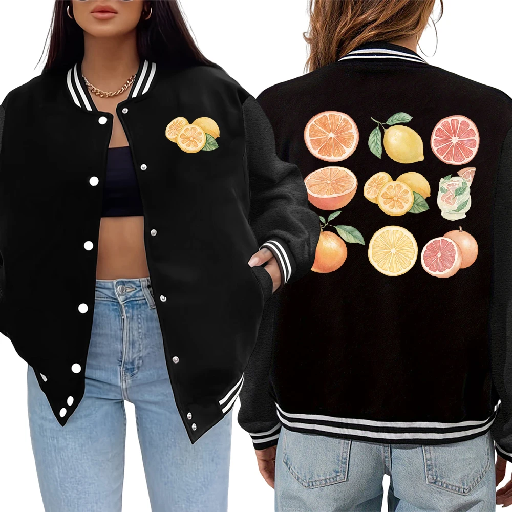 Lemon Orange Cocktail Print Woman Streetwear Autumn Casual Jacket Soft Comfortable Jackets Warm Hot Sale Baseball Uniform
Lemon Orange Cocktail Print Woman Streetwear Autumn Casual Jacket Soft Comfortable Jackets Warm Hot Sale Baseball Uniform