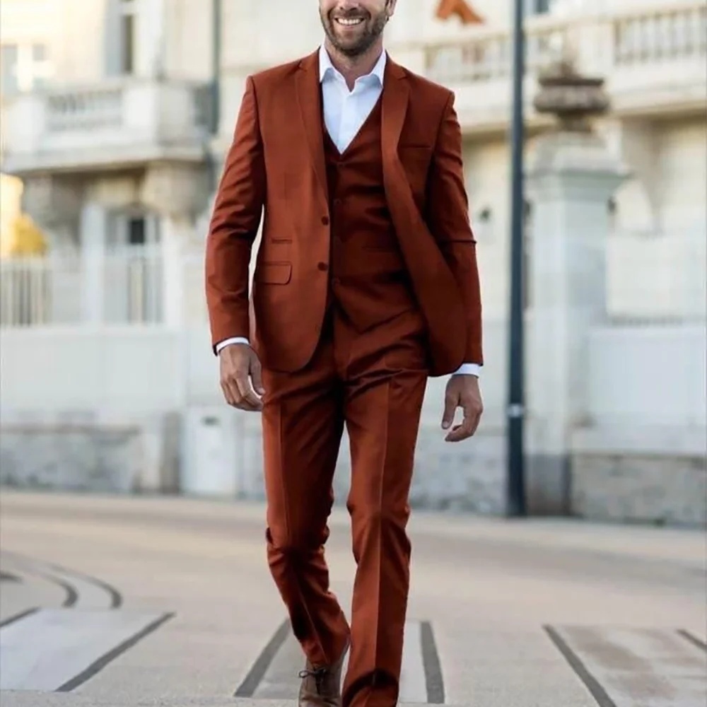 Business Formal Men Suit Three Pieces Solid Color Outfit Notch Lapel Slim Fitted Office Work Business Set Jacket Vest Pants
Business Formal Men Suit Three Pieces Solid Color Outfit Notch Lapel Slim Fitted Office Work Business Set Jacket Vest Pants