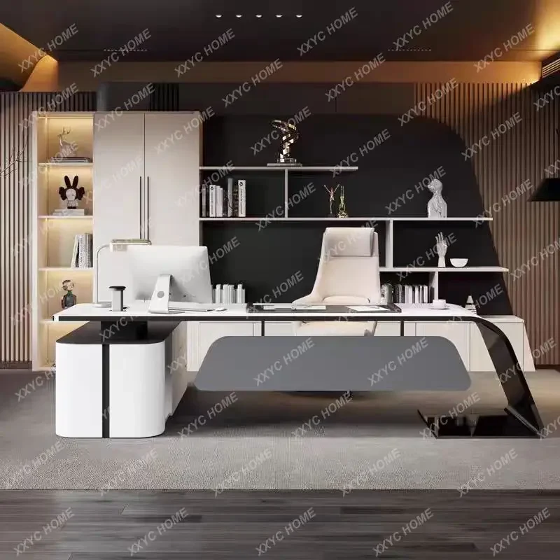 K Creative desk paint simple modern personality white large desk office light luxury manager president desk
K Creative desk paint simple modern personality white large desk office light luxury manager president desk