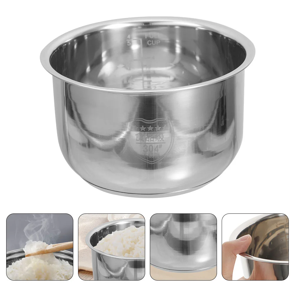 Rice Cooker Liner Inner Cooking Pot Pots Kitchenware Steel Stainless Replacement Supply
Rice Cooker Liner Inner Cooking Pot Pots Kitchenware Steel Stainless Replacement Supply