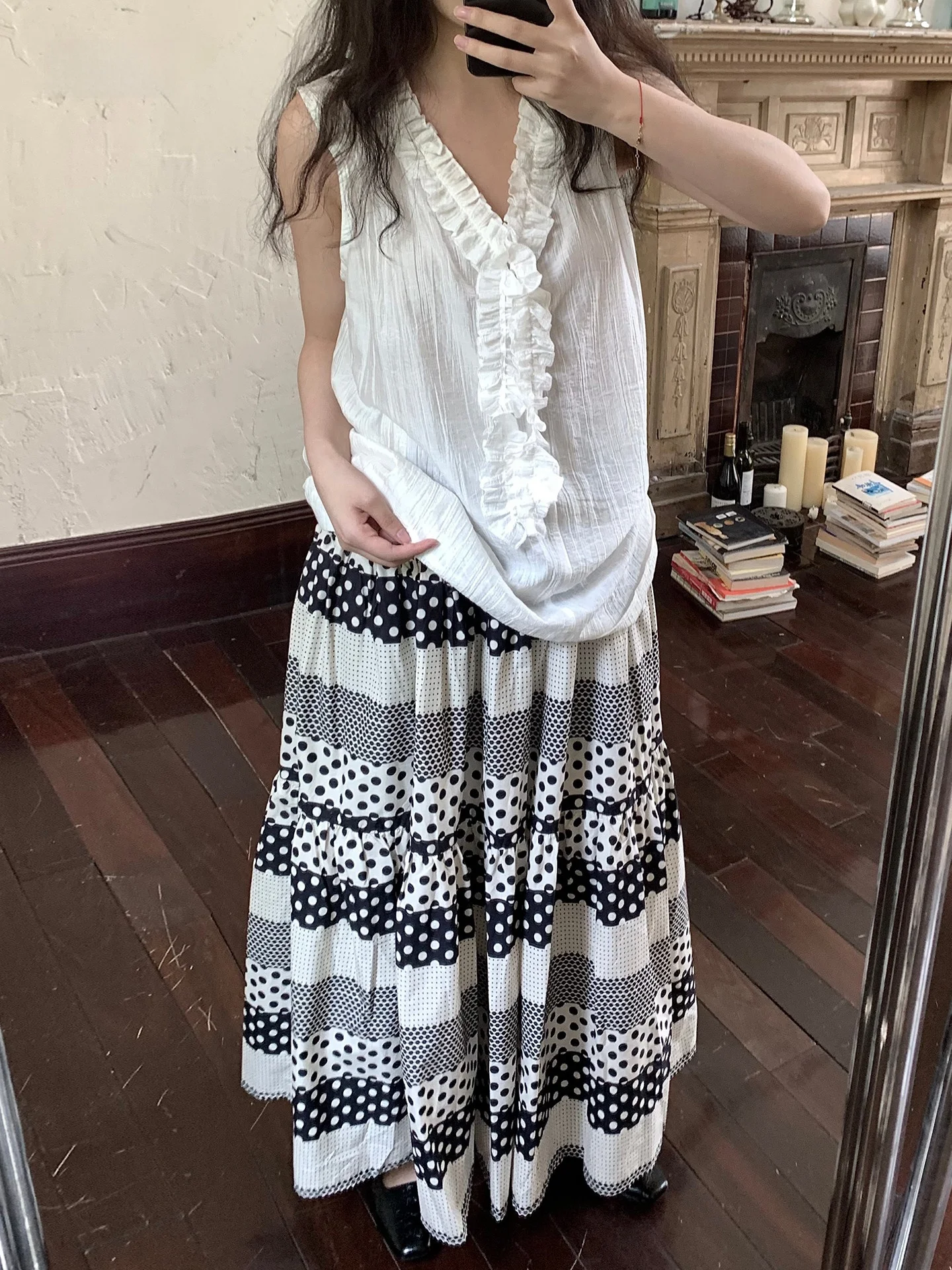Land And Mountain Island Chrysanthemum Print A-Line Skirt Summer Thin Pleated Half-length Casual High Waist Cotton Gingham
Land And Mountain Island Chrysanthemum Print A-Line Skirt Summer Thin Pleated Half-length Casual High Waist Cotton Gingham