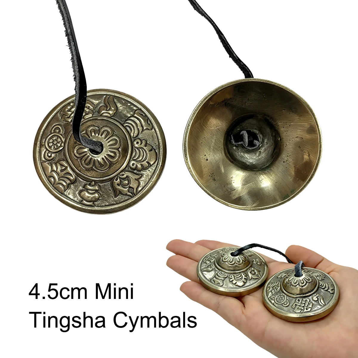 Miwayer Handmade Tingsha Cymbals – 4.5cm White Copper, 88g Pair, Eight Treasures Pattern, with Small Jute Bag,for Healing & Yoga
Miwayer Handmade Tingsha Cymbals – 4.5cm White Copper, 88g Pair, Eight Treasures Pattern, with Small Jute Bag,for Healing & Yoga