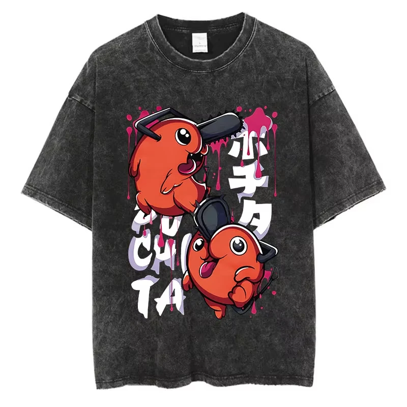 Chainsaw Man Anime Vintage Washed Cotton T-Shirt Men's Women's Harajuku Oversized Short Sleeve Tee Streetwear Unisex Fashion Top
Chainsaw Man Anime Vintage Washed Cotton T-Shirt Men's Women's Harajuku Oversized Short Sleeve Tee Streetwear Unisex Fashion Top