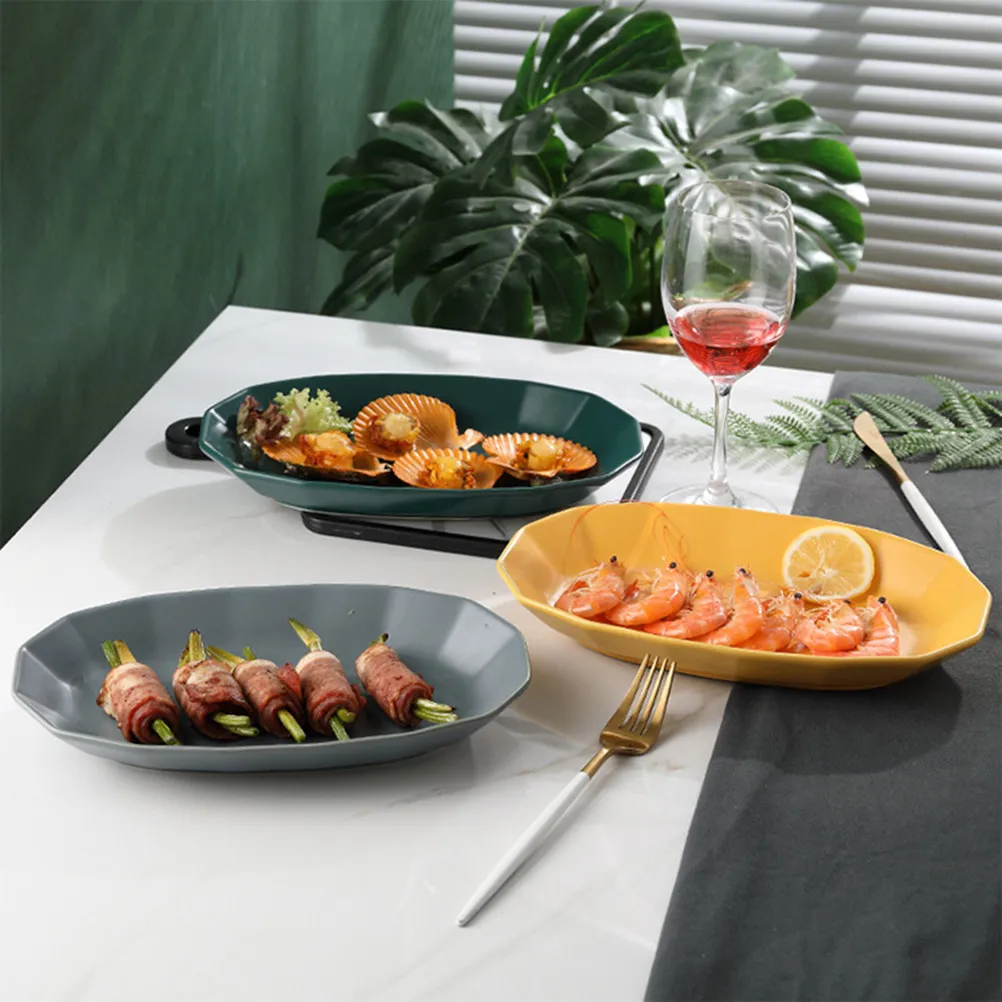 Керамическая тарелка для подачи рыбы, серая, стильная обеденная тарелка, универсальное блюдо для фруктов и закусок, поднос для семейных праздников и ресторанов
Керамическая тарелка для подачи рыбы, серая, стильная обеденная тарелка, универсальное блюдо для фруктов и закусок, поднос для семейных праздников и ресторанов