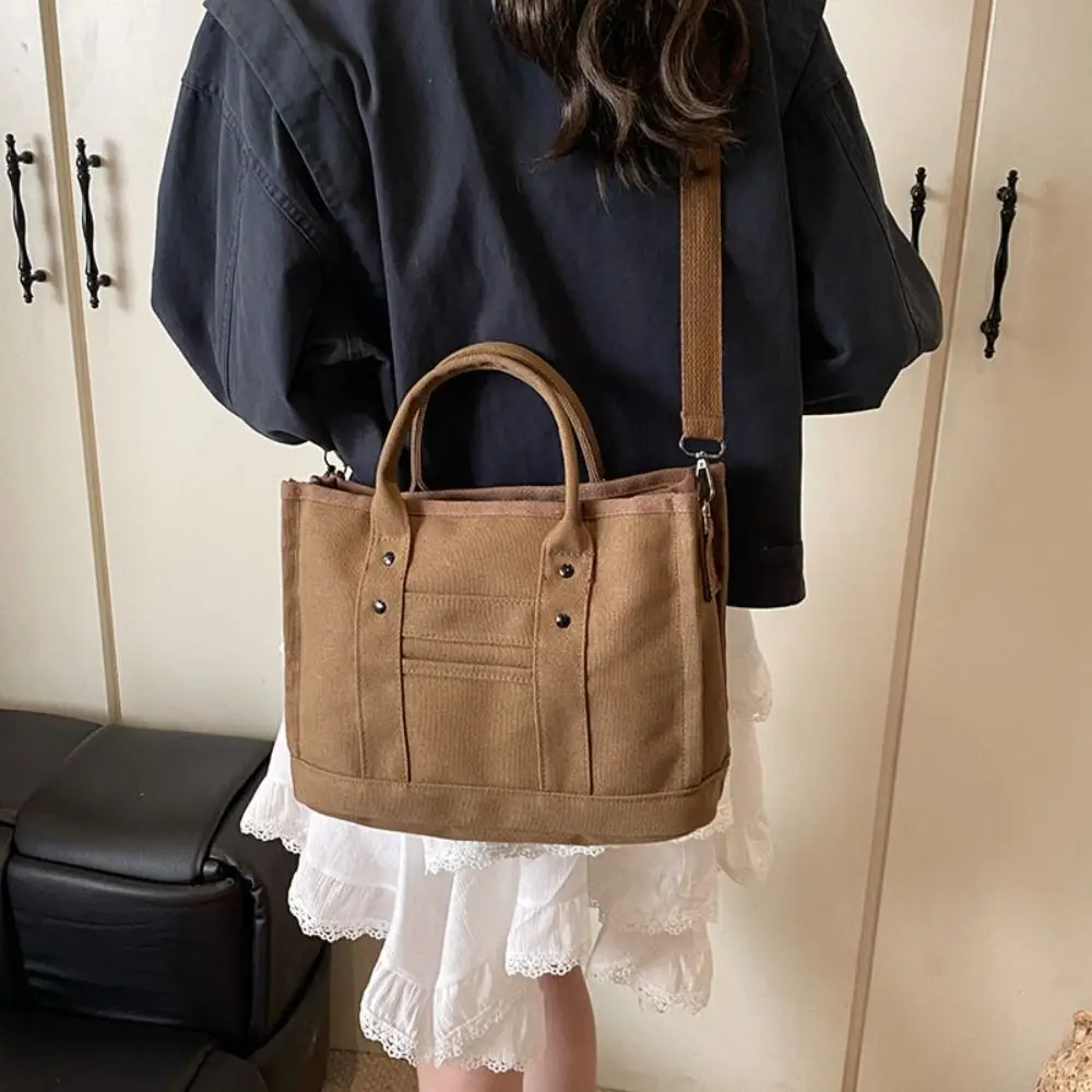 Multi-pocket Canvas Shoulder Bag Zipper Large Capacity Japanese Style Crossbody Bag Handbag Message Bag Solid color Tote Bag
Multi-pocket Canvas Shoulder Bag Zipper Large Capacity Japanese Style Crossbody Bag Handbag Message Bag Solid color Tote Bag