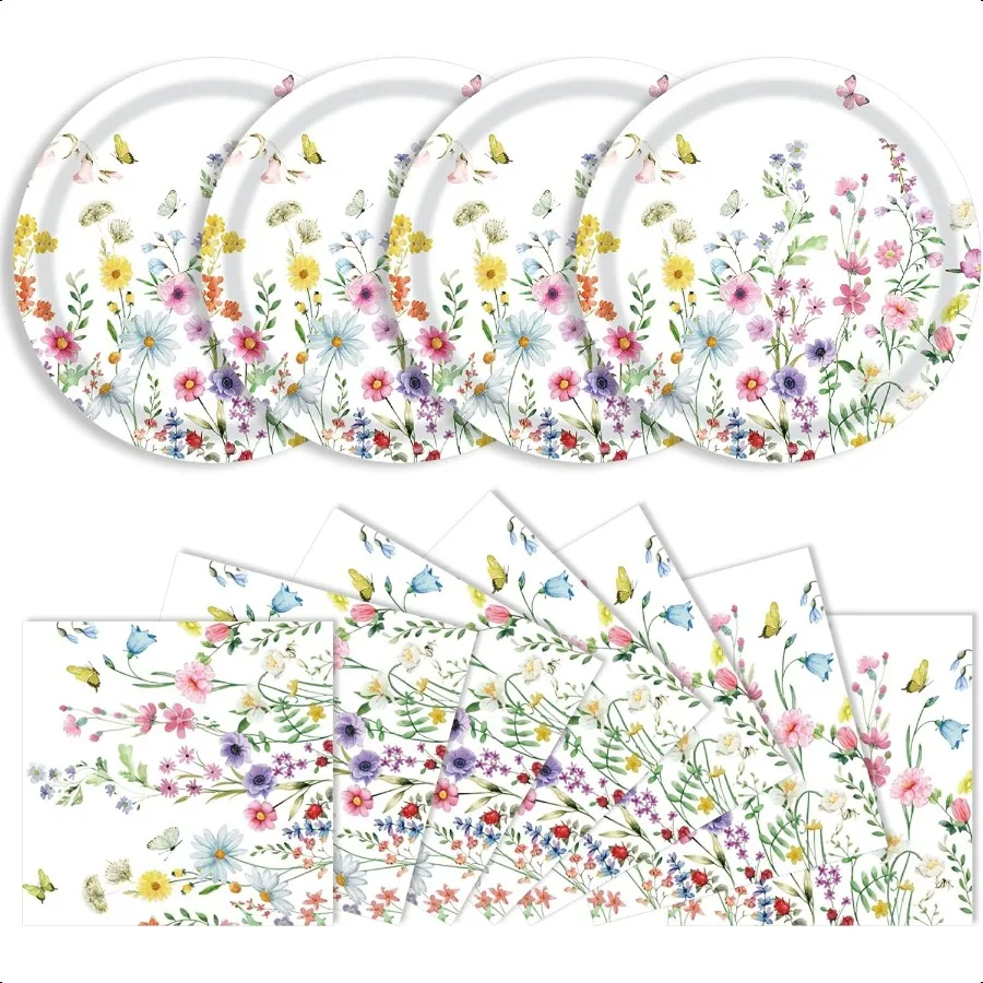 40 Pcs Wildflower Plates and Napkins Party plies Floral Paper Plates Napkins Wildflower Baby Shower Decorations Tableware for S
40 Pcs Wildflower Plates and Napkins Party plies Floral Paper Plates Napkins Wildflower Baby Shower Decorations Tableware for S
