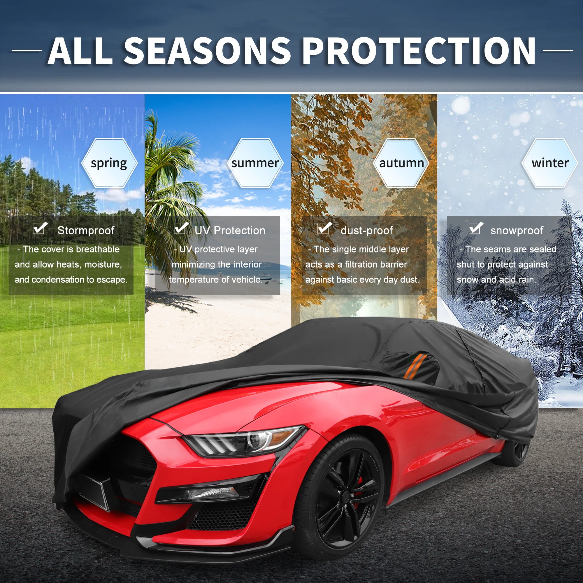 Автомобильный чехол Uxcell с молнией левой боковой двери 210D-Pu для Ford для Mustang
Автомобильный чехол Uxcell с молнией левой боковой двери 210D-Pu для Ford для Mustang