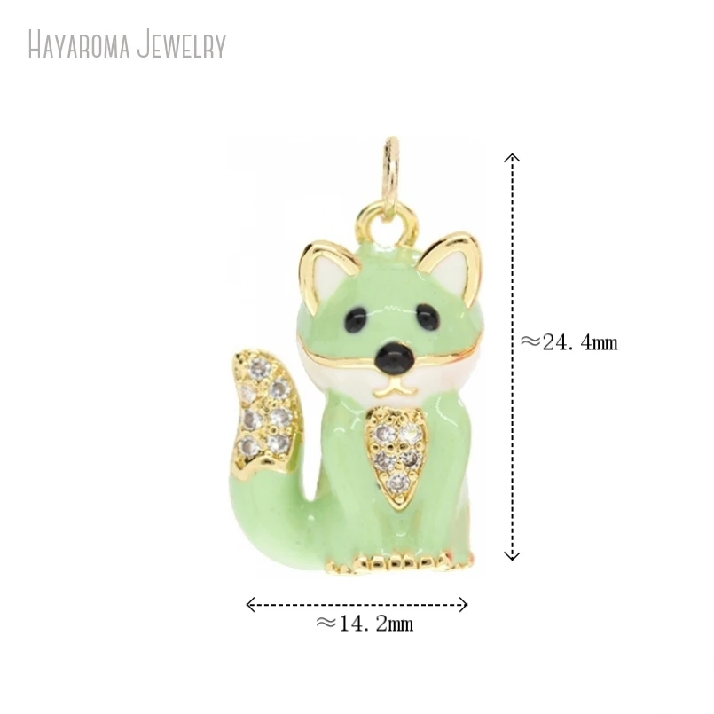 5Pcs Gold Color Pendant Wholesale Jewelry Enamel Animal Animals Fox Copper Invisible Setting Green Charms PM53971
5Pcs Gold Color Pendant Wholesale Jewelry Enamel Animal Animals Fox Copper Invisible Setting Green Charms PM53971