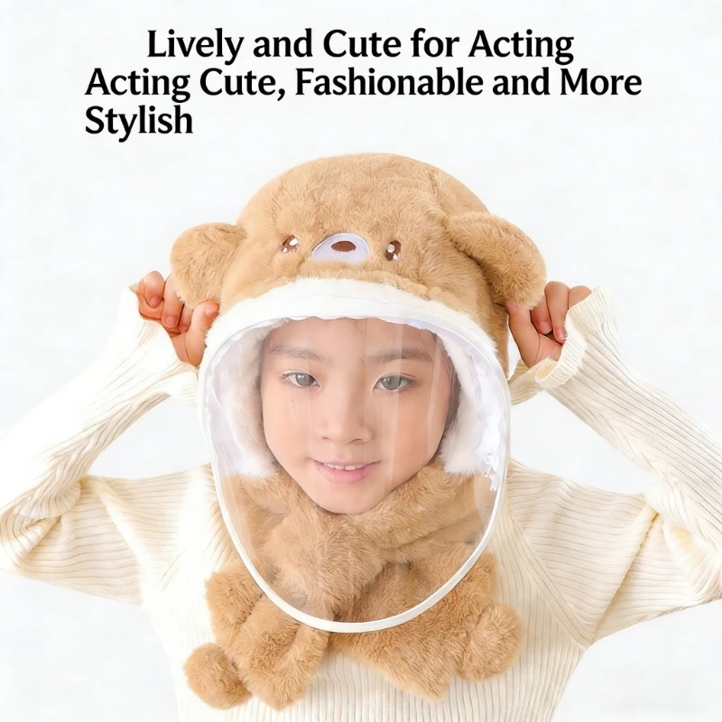 Cartoon Pattern Windproof Ear Hat Scarf Thickened Polyester Hats Baby Essentials Winter Scarf Hat with Mask
Cartoon Pattern Windproof Ear Hat Scarf Thickened Polyester Hats Baby Essentials Winter Scarf Hat with Mask