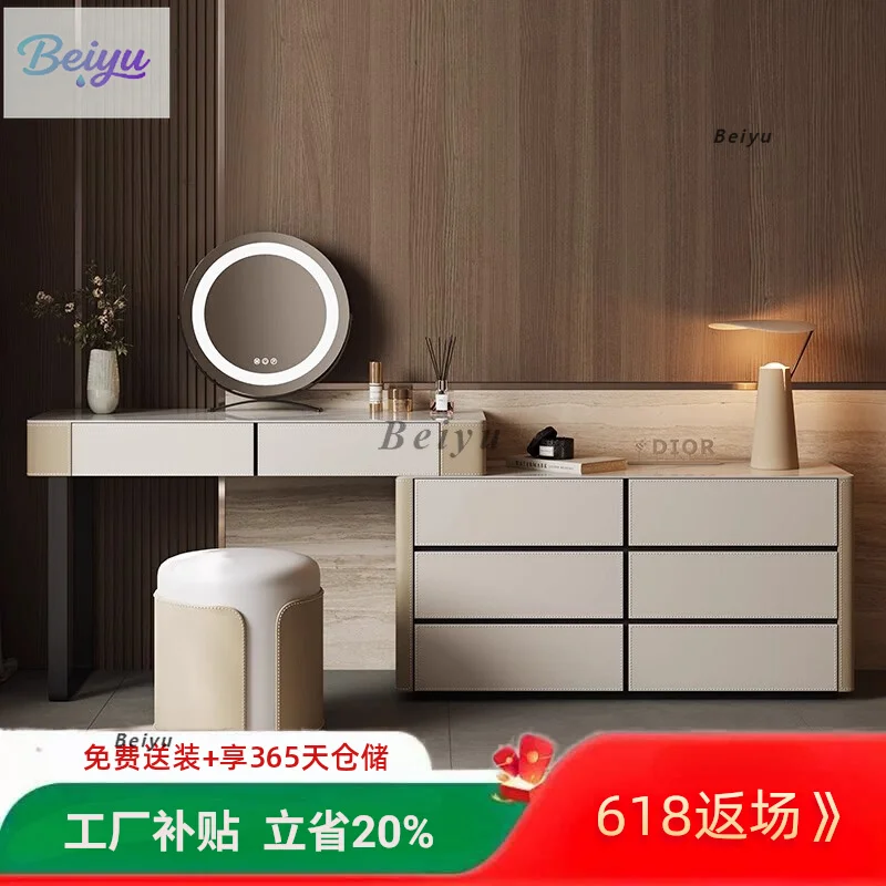 dresser chest cabinet integrated Italian minimalist saddle leather rock slab telescopic corner storage cabinet makeup table
dresser chest cabinet integrated Italian minimalist saddle leather rock slab telescopic corner storage cabinet makeup table