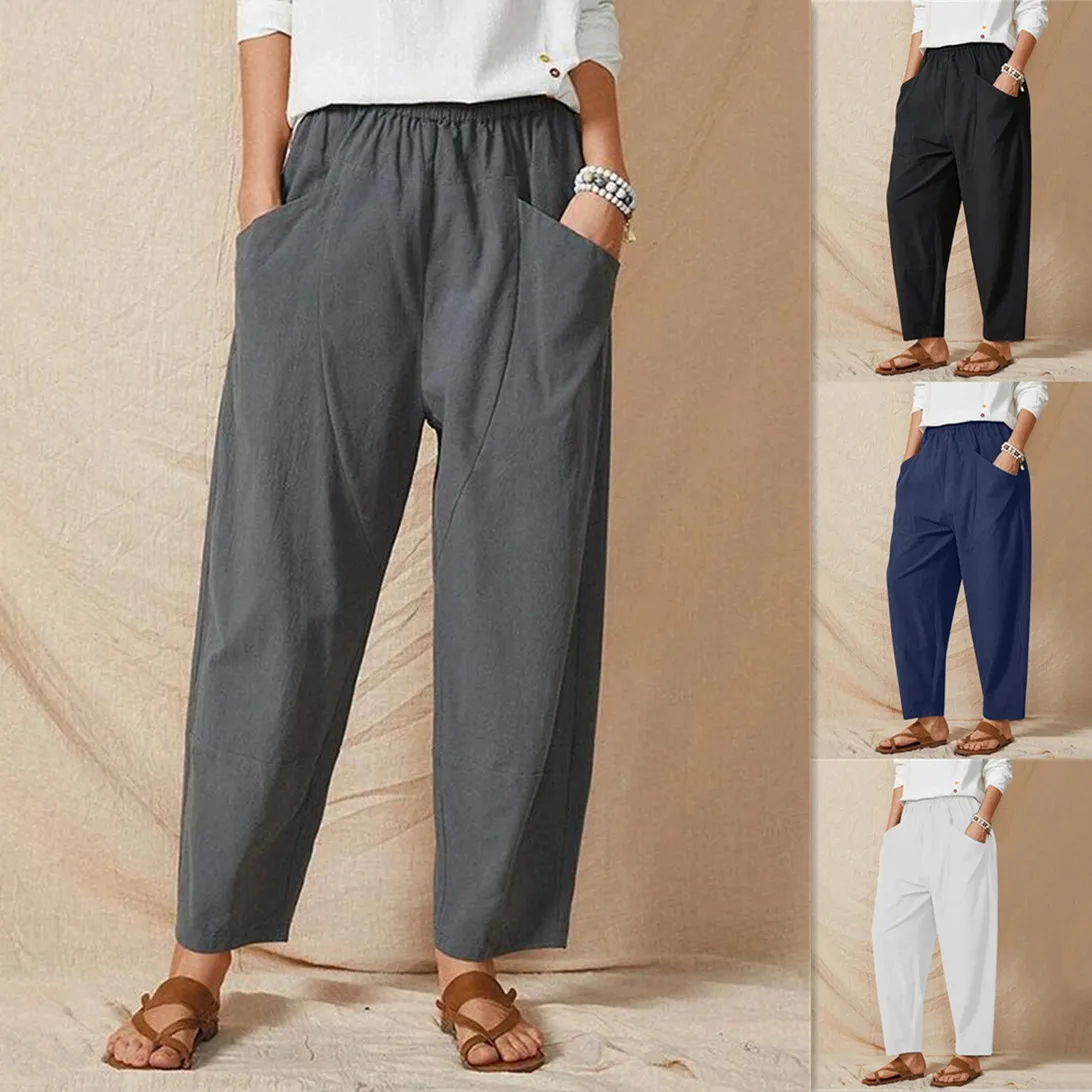 2025 New Women's Trousers Loose Harem Pants Elastic Waist Pocket Solid Color Casual Street Versatile Pants
2025 New Women's Trousers Loose Harem Pants Elastic Waist Pocket Solid Color Casual Street Versatile Pants
