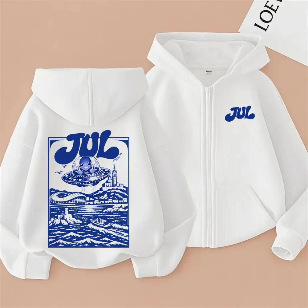 French Rapper Jul Merch Zipper Hoodie Men's Women Fashion Hip Hop Zip Up Jacket Male Fleece Cotton Oversized Zip Up Sweatshirt
French Rapper Jul Merch Zipper Hoodie Men's Women Fashion Hip Hop Zip Up Jacket Male Fleece Cotton Oversized Zip Up Sweatshirt