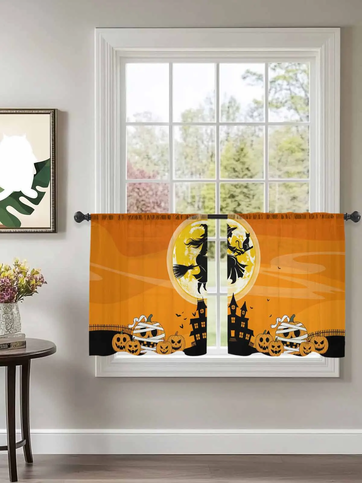 Halloween Witch Moon Tulle Curtains For Bedroom Children Living Room Decor Sheer Curtains
Halloween Witch Moon Tulle Curtains For Bedroom Children Living Room Decor Sheer Curtains