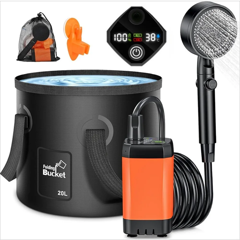 Portable Shower, 6000 mAh Portable Shower Camping Battery, IPX7 Waterproof Portable Camping Shower for Garden, Travel, Car Wash
Portable Shower, 6000 mAh Portable Shower Camping Battery, IPX7 Waterproof Portable Camping Shower for Garden, Travel, Car Wash