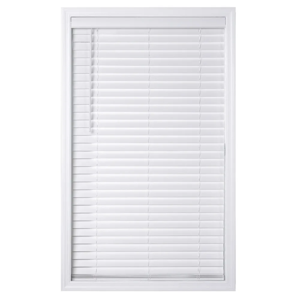 Cordless Faux Wood Horizontal Window Blinds White 23 Inches Width by 48 Inches Length for Home Interior
Cordless Faux Wood Horizontal Window Blinds White 23 Inches Width by 48 Inches Length for Home Interior
