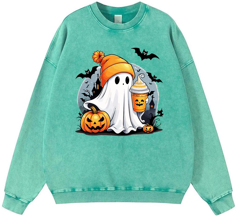 Halloween Ghosts And Pumpkins Girl Vintage Washed Cotton Sweatshirt Simple Casual Pullover Autumn Warm Loose Hipster Fleece
Halloween Ghosts And Pumpkins Girl Vintage Washed Cotton Sweatshirt Simple Casual Pullover Autumn Warm Loose Hipster Fleece